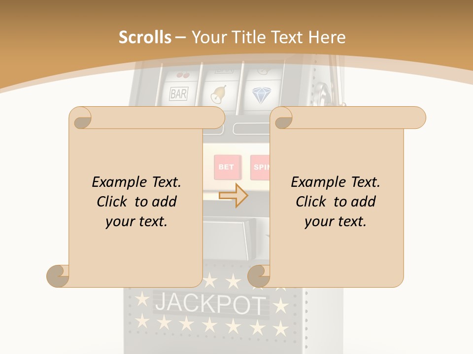 Gamble White Background PowerPoint Template