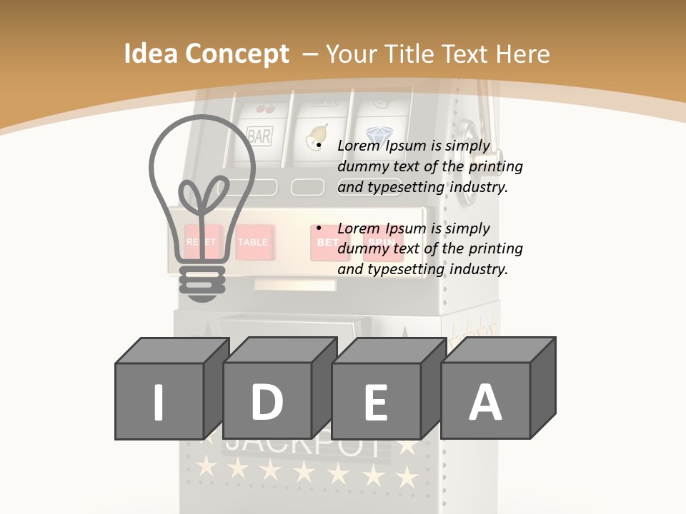 Gamble White Background PowerPoint Template