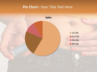 A Woman Is Holding A Pen In Her Stomach PowerPoint Template