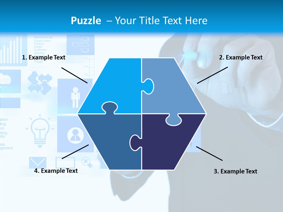 A Man In A Suit Writing On A Screen PowerPoint Template