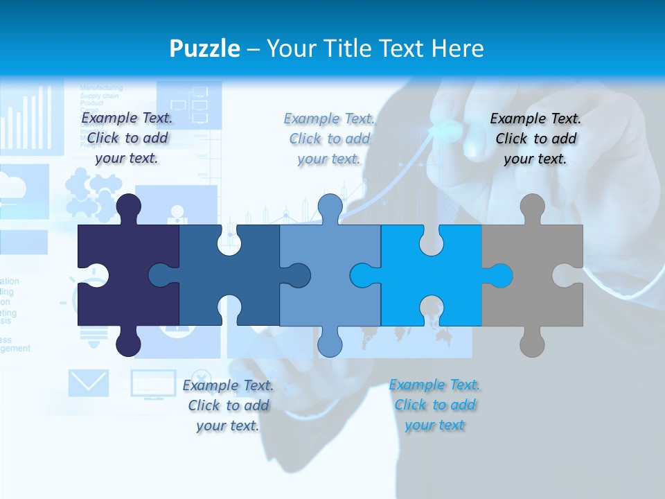 A Man In A Suit Writing On A Screen PowerPoint Template