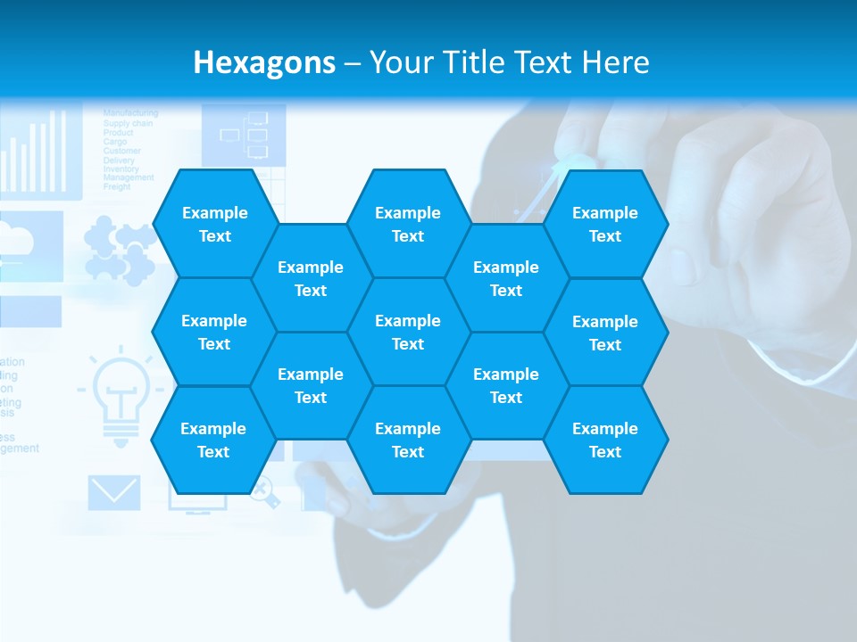 A Man In A Suit Writing On A Screen PowerPoint Template