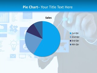 A Man In A Suit Writing On A Screen PowerPoint Template