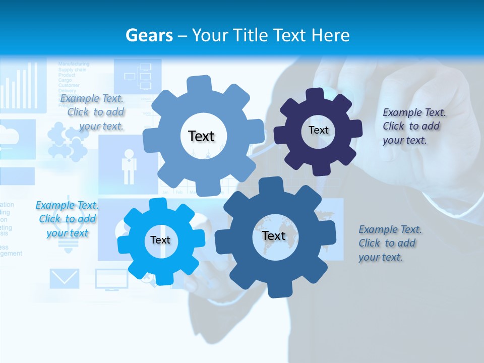 A Man In A Suit Writing On A Screen PowerPoint Template