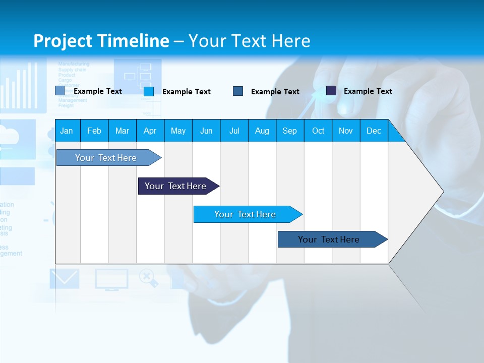 A Man In A Suit Writing On A Screen PowerPoint Template