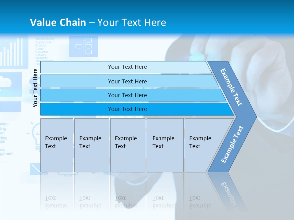 A Man In A Suit Writing On A Screen PowerPoint Template