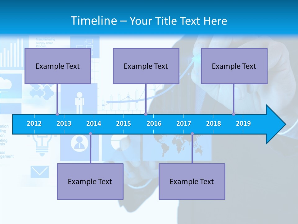 A Man In A Suit Writing On A Screen PowerPoint Template