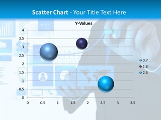 A Man In A Suit Writing On A Screen PowerPoint Template