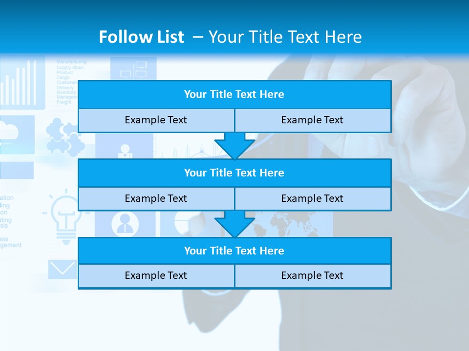 A Man In A Suit Writing On A Screen PowerPoint Template