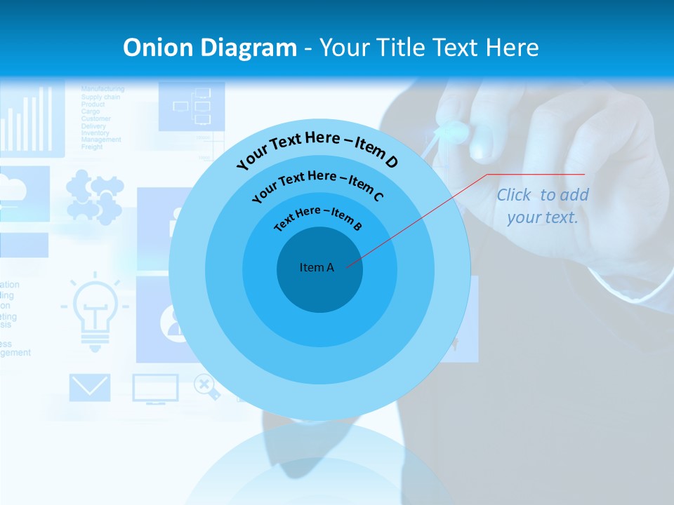 A Man In A Suit Writing On A Screen PowerPoint Template