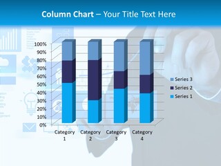 A Man In A Suit Writing On A Screen PowerPoint Template