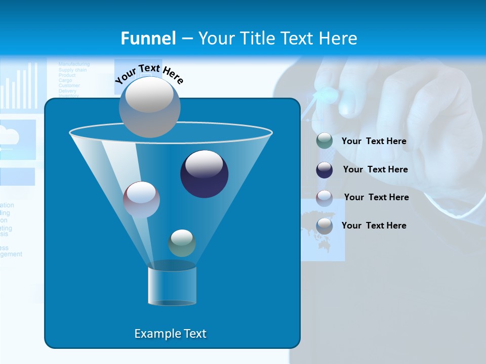 A Man In A Suit Writing On A Screen PowerPoint Template