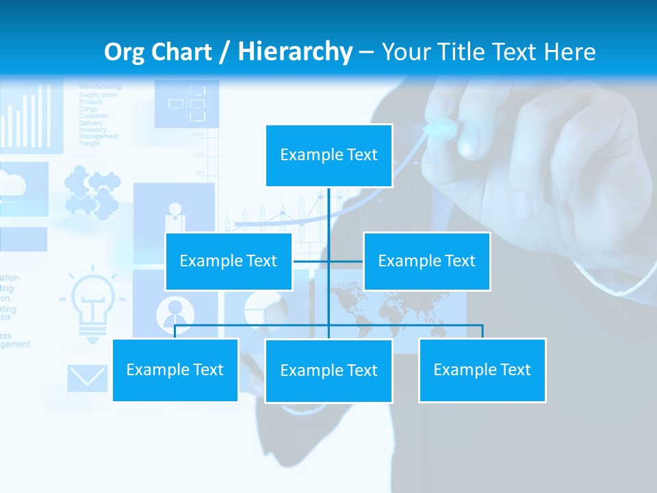 A Man In A Suit Writing On A Screen PowerPoint Template