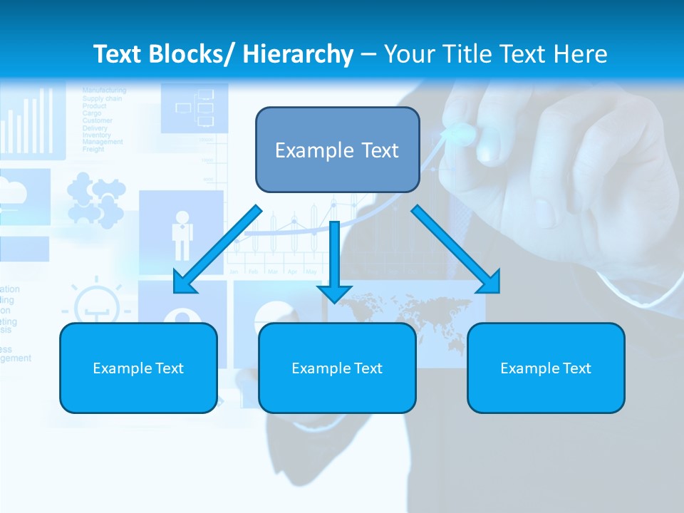 A Man In A Suit Writing On A Screen PowerPoint Template