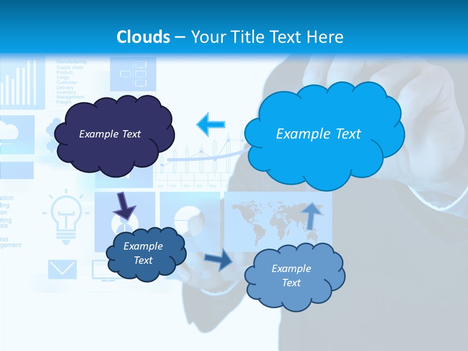 A Man In A Suit Writing On A Screen PowerPoint Template