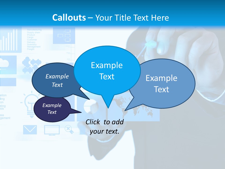 A Man In A Suit Writing On A Screen PowerPoint Template