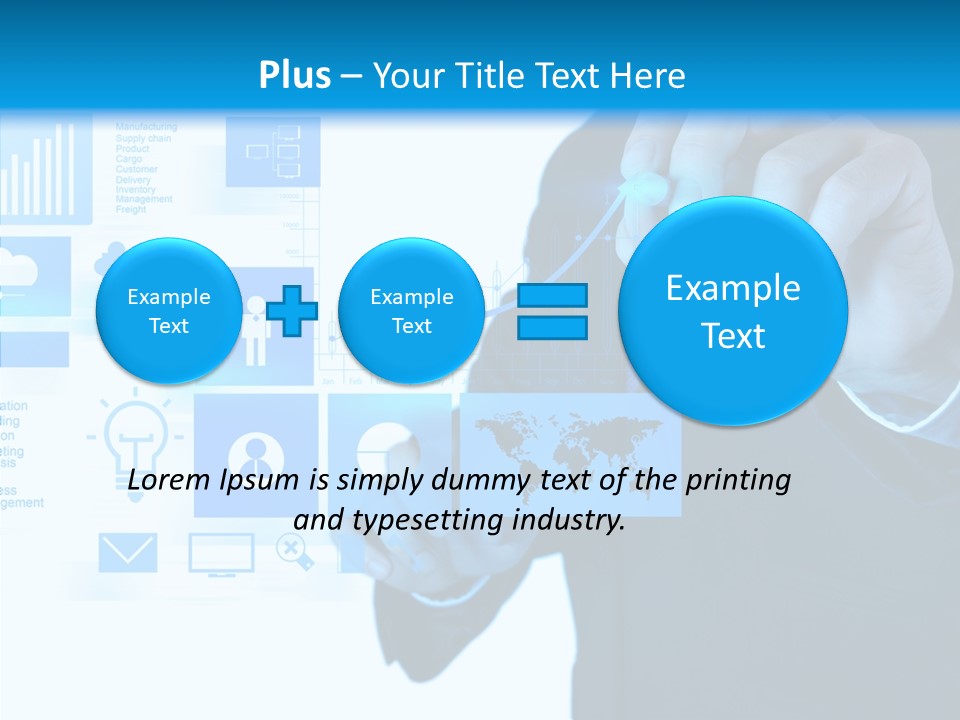 A Man In A Suit Writing On A Screen PowerPoint Template