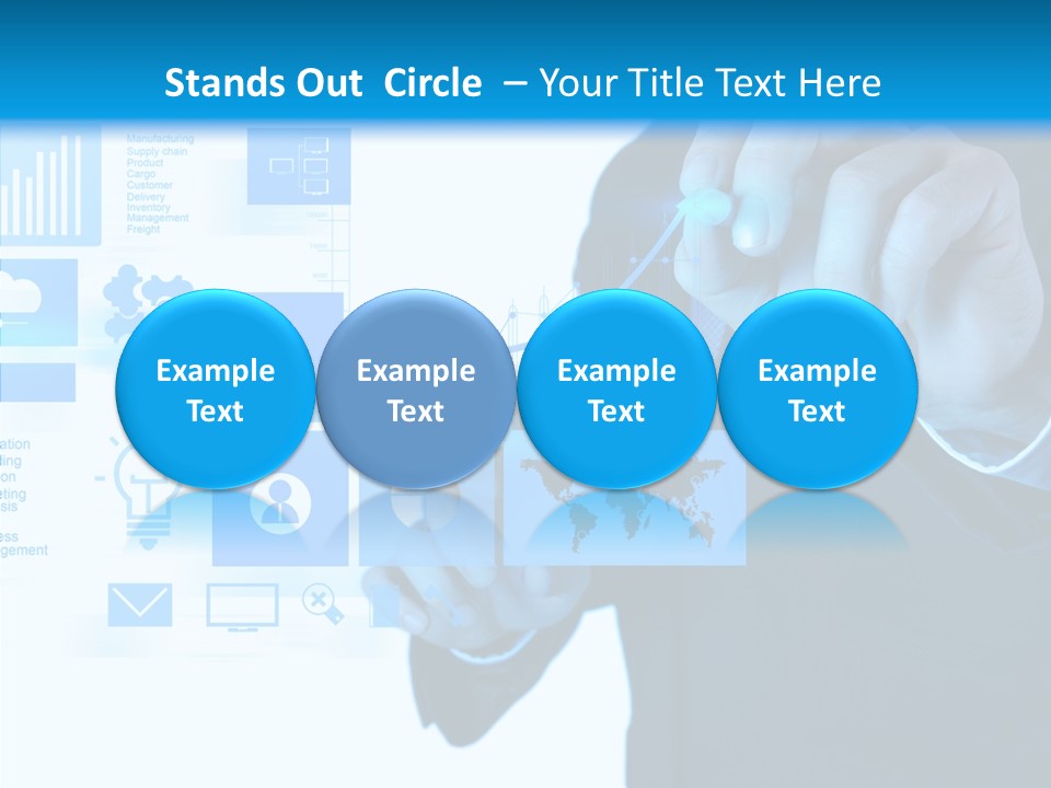 A Man In A Suit Writing On A Screen PowerPoint Template