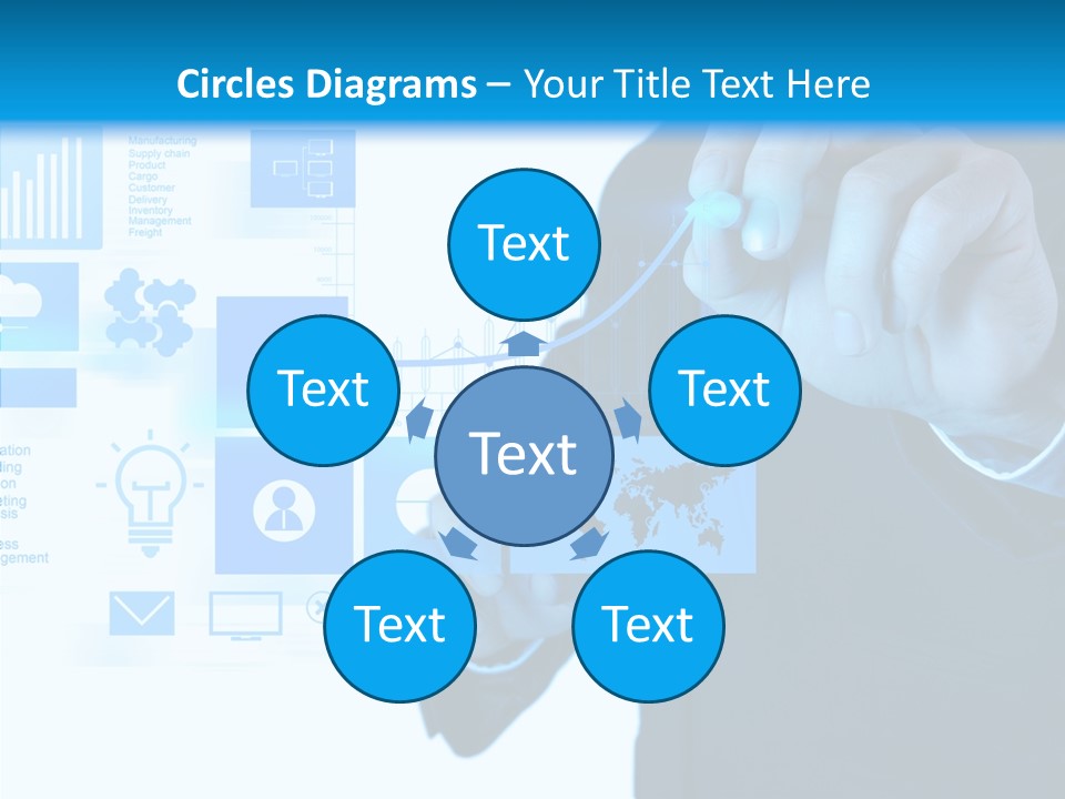 A Man In A Suit Writing On A Screen PowerPoint Template