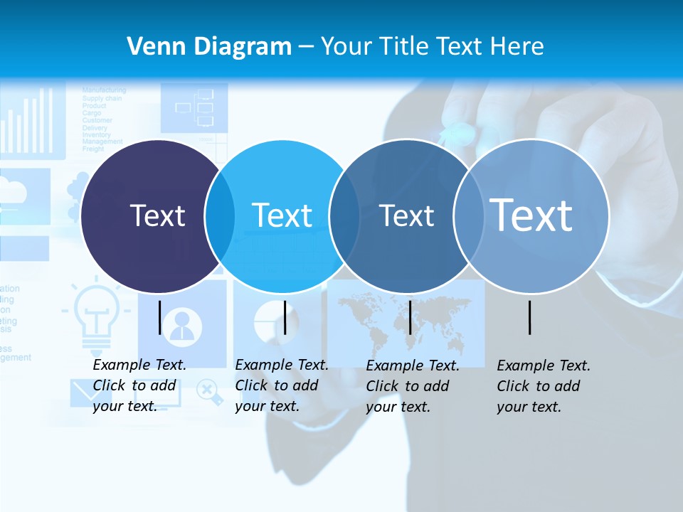 A Man In A Suit Writing On A Screen PowerPoint Template
