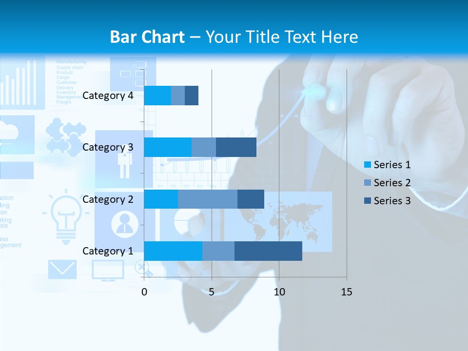 A Man In A Suit Writing On A Screen PowerPoint Template