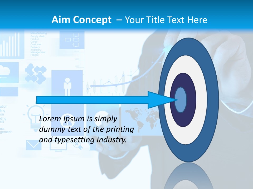 A Man In A Suit Writing On A Screen PowerPoint Template