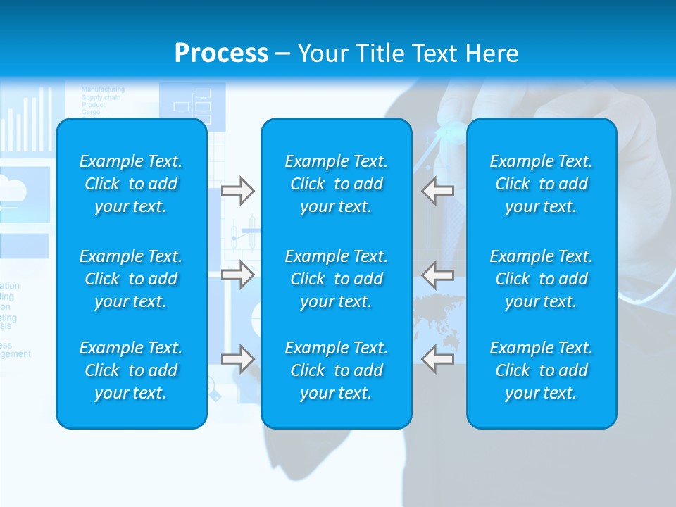 A Man In A Suit Writing On A Screen PowerPoint Template