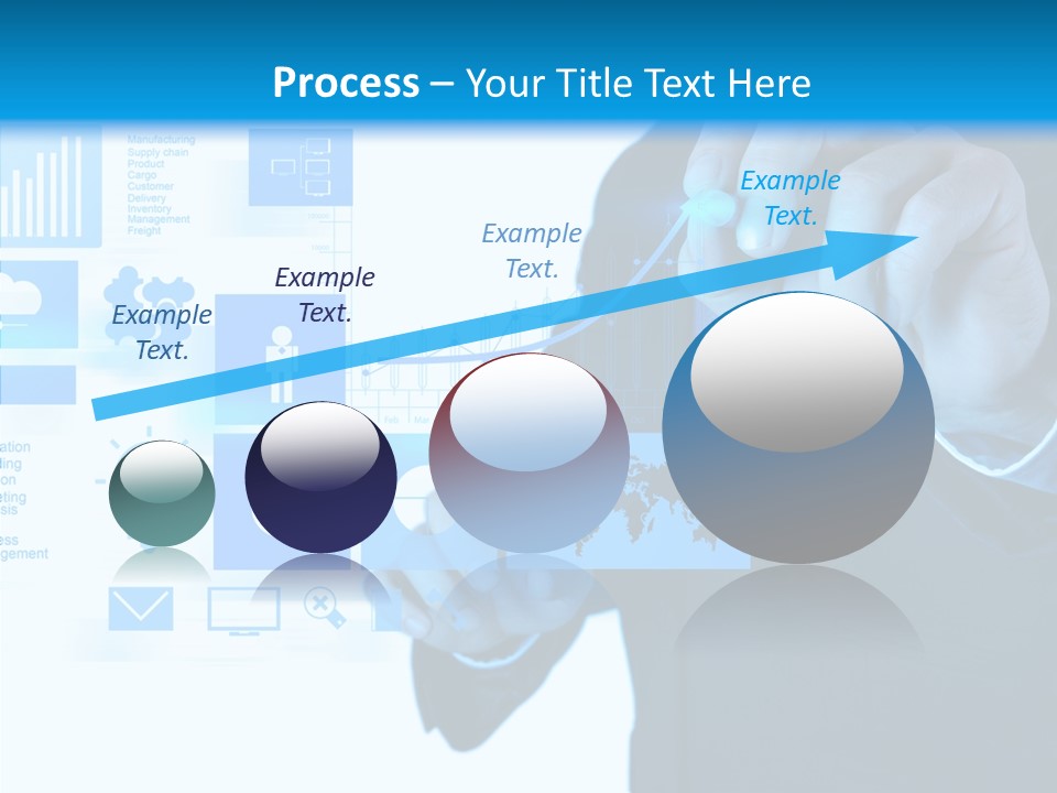A Man In A Suit Writing On A Screen PowerPoint Template