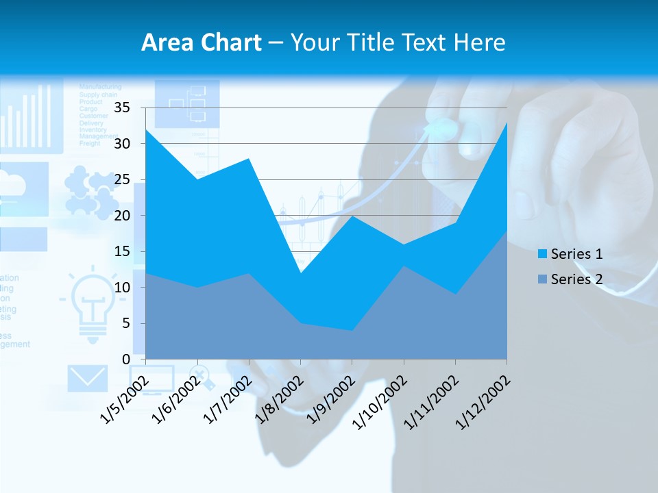 A Man In A Suit Writing On A Screen PowerPoint Template