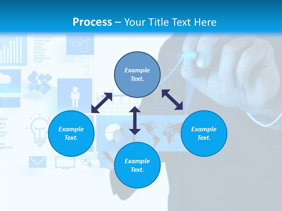 A Man In A Suit Writing On A Screen PowerPoint Template