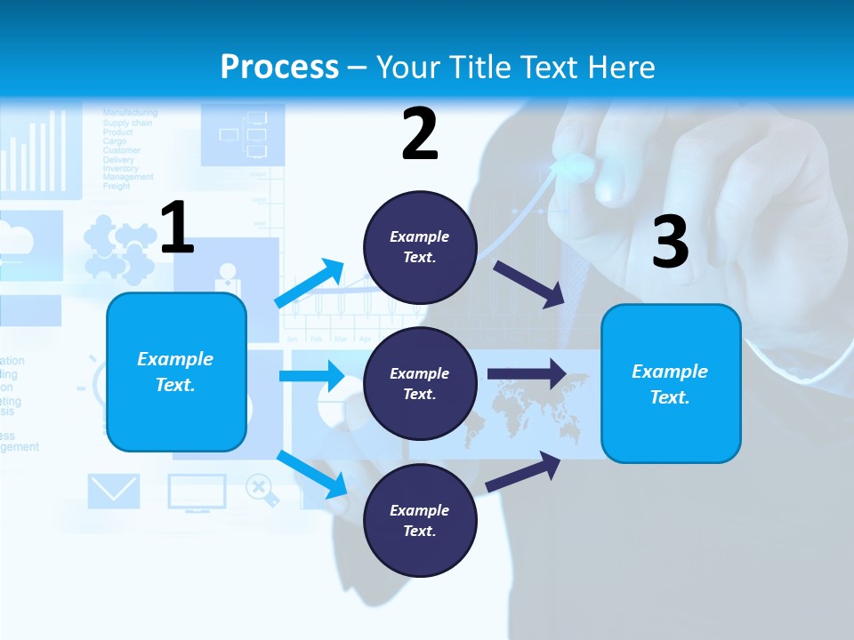A Man In A Suit Writing On A Screen PowerPoint Template