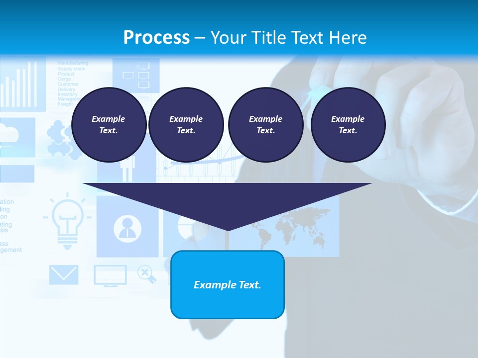 A Man In A Suit Writing On A Screen PowerPoint Template