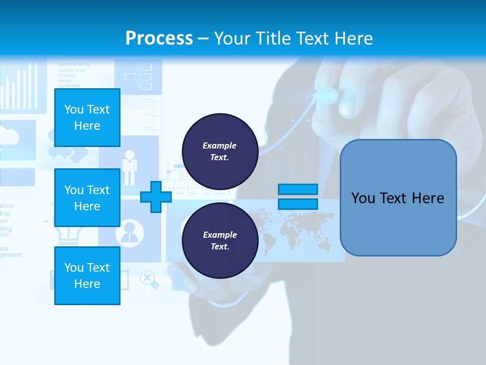 A Man In A Suit Writing On A Screen PowerPoint Template