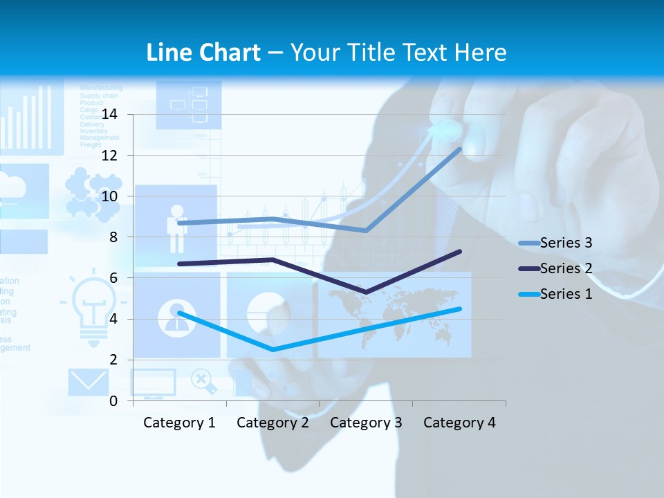 A Man In A Suit Writing On A Screen PowerPoint Template
