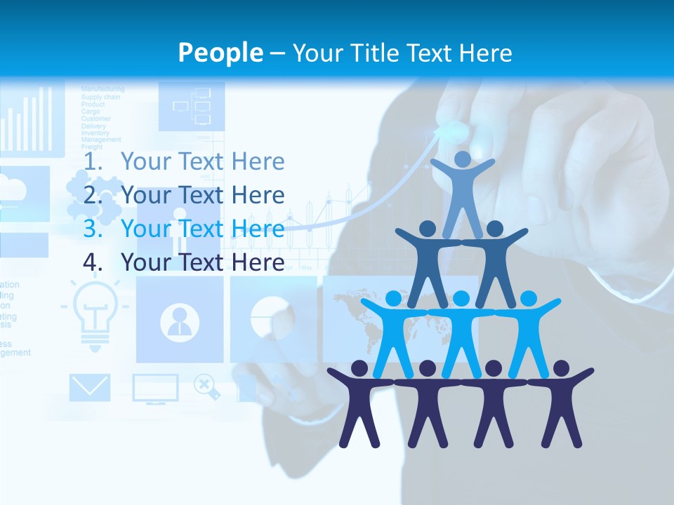 A Man In A Suit Writing On A Screen PowerPoint Template