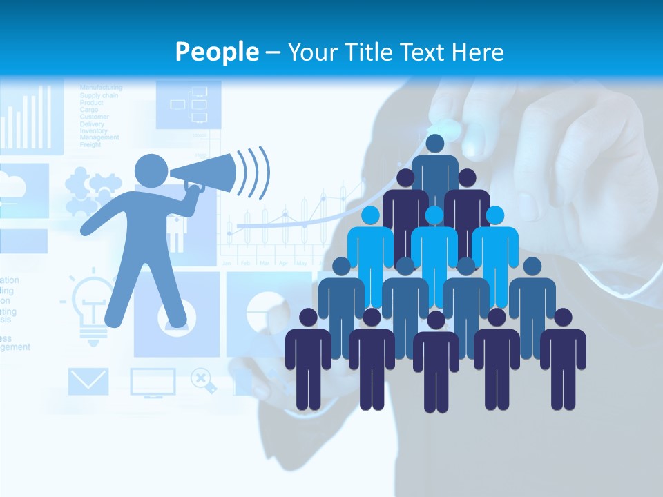 A Man In A Suit Writing On A Screen PowerPoint Template