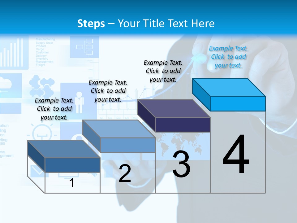 A Man In A Suit Writing On A Screen PowerPoint Template