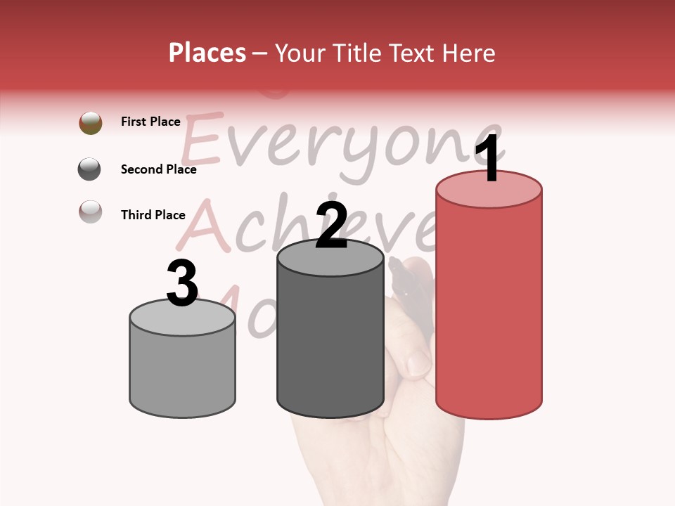 A Hand Writing On A Whiteboard With The Words Together Everyone Achieves More PowerPoint Template