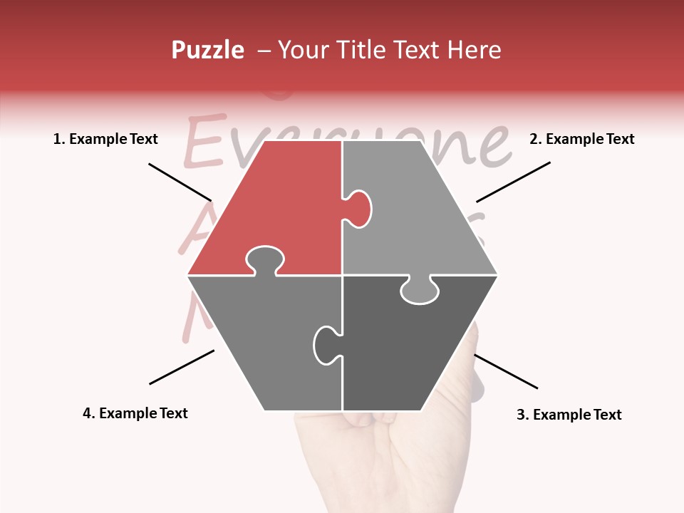 A Hand Writing On A Whiteboard With The Words Together Everyone Achieves More PowerPoint Template