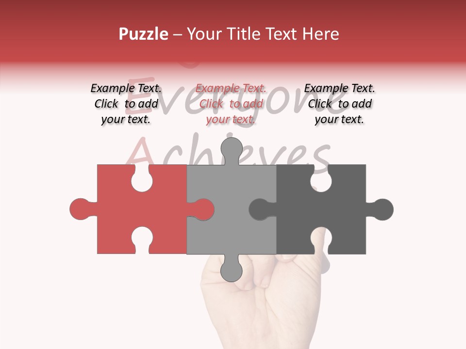 A Hand Writing On A Whiteboard With The Words Together Everyone Achieves More PowerPoint Template