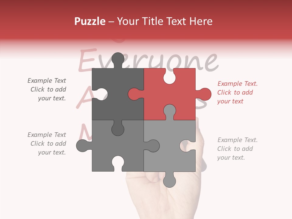 A Hand Writing On A Whiteboard With The Words Together Everyone Achieves More PowerPoint Template