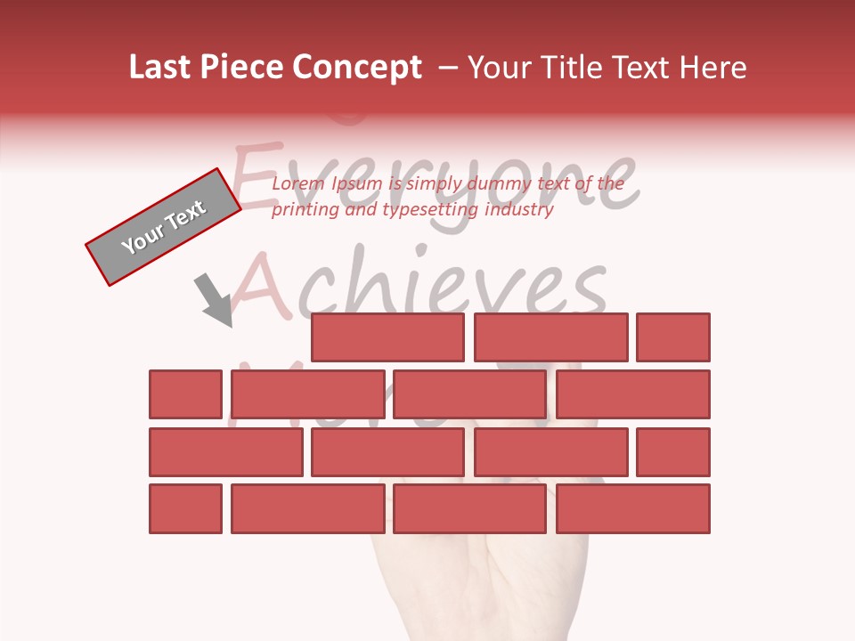 A Hand Writing On A Whiteboard With The Words Together Everyone Achieves More PowerPoint Template