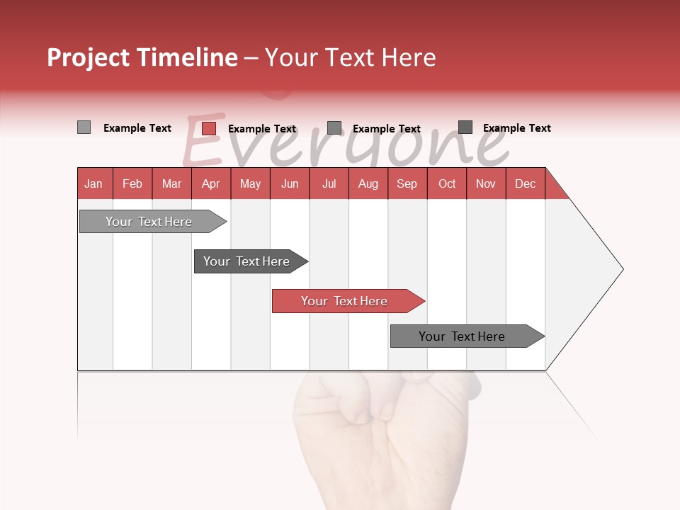 A Hand Writing On A Whiteboard With The Words Together Everyone Achieves More PowerPoint Template