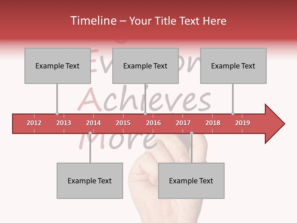 A Hand Writing On A Whiteboard With The Words Together Everyone Achieves More PowerPoint Template