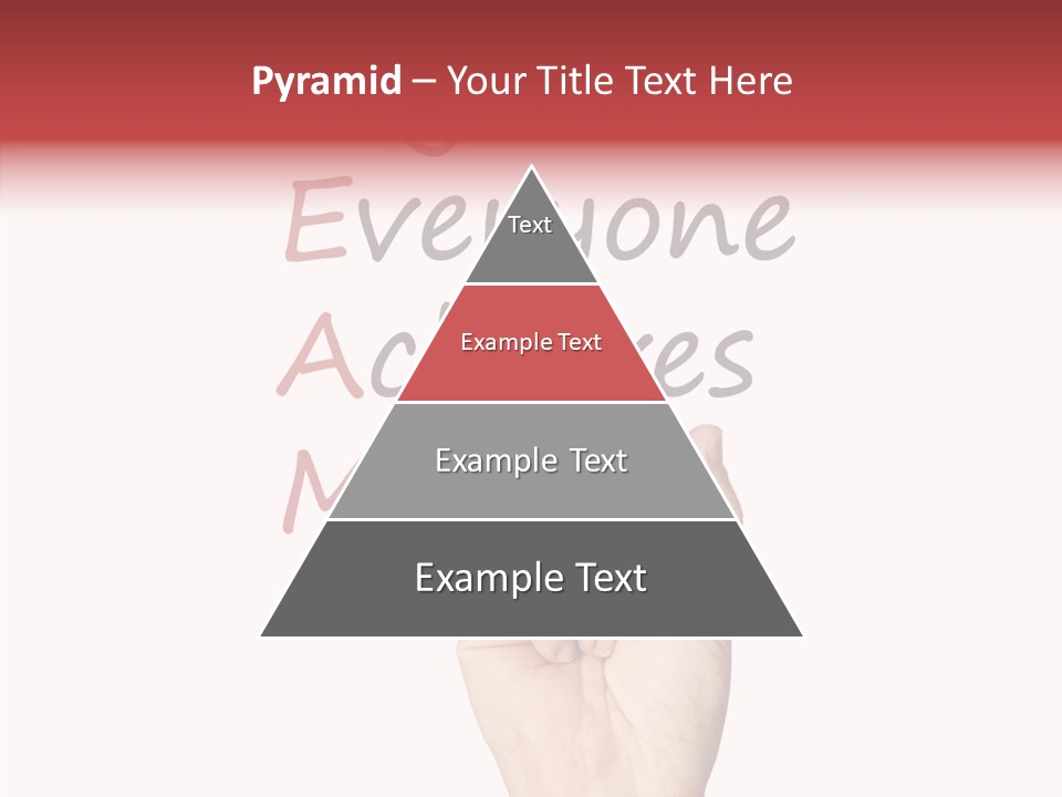A Hand Writing On A Whiteboard With The Words Together Everyone Achieves More PowerPoint Template