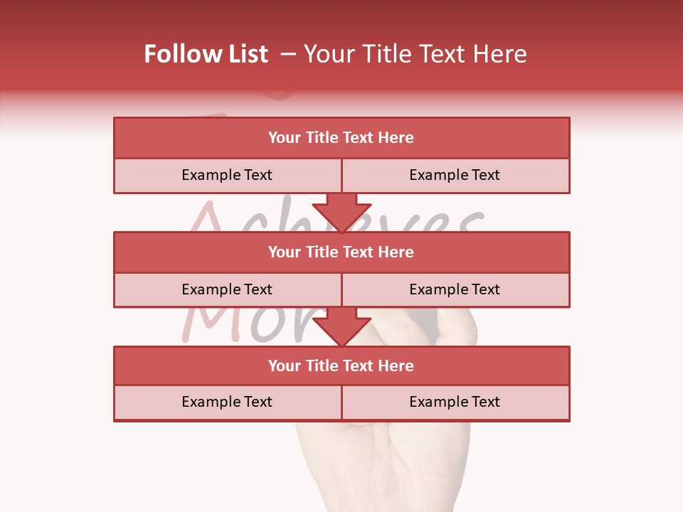 A Hand Writing On A Whiteboard With The Words Together Everyone Achieves More PowerPoint Template