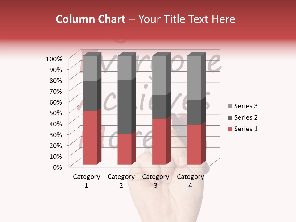 A Hand Writing On A Whiteboard With The Words Together Everyone Achieves More PowerPoint Template