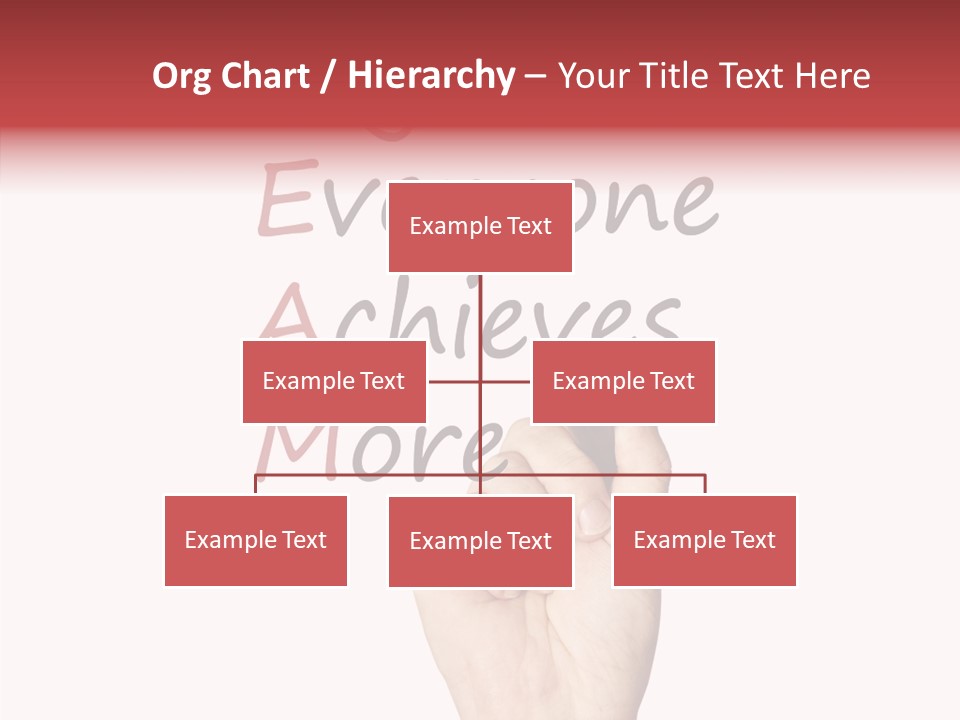 A Hand Writing On A Whiteboard With The Words Together Everyone Achieves More PowerPoint Template