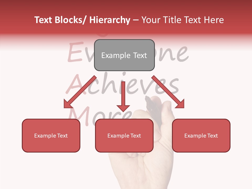 A Hand Writing On A Whiteboard With The Words Together Everyone Achieves More PowerPoint Template