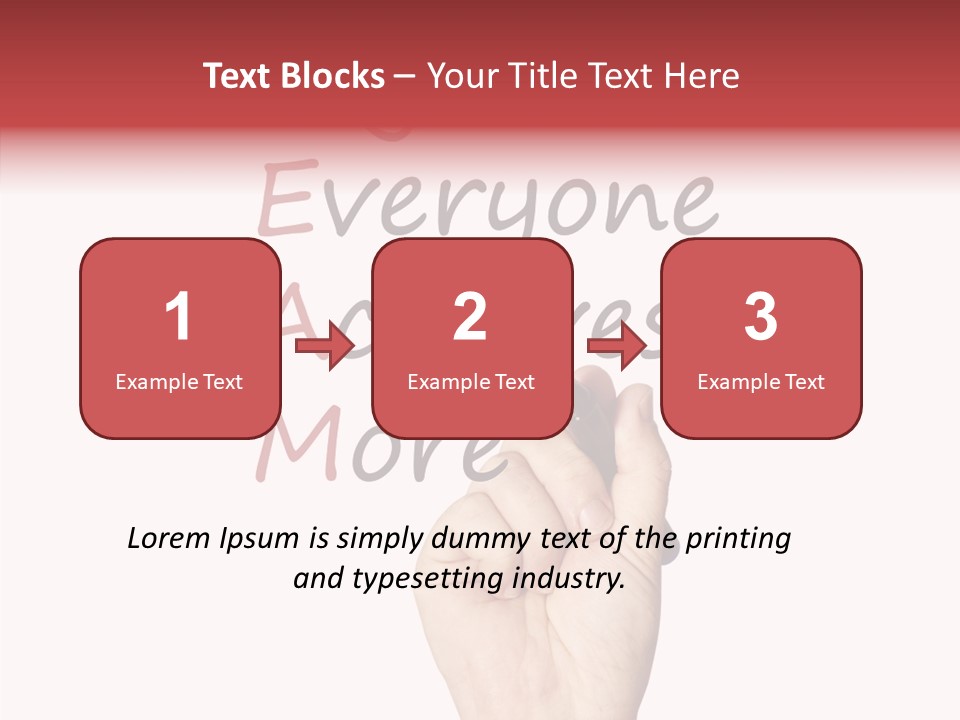 A Hand Writing On A Whiteboard With The Words Together Everyone Achieves More PowerPoint Template